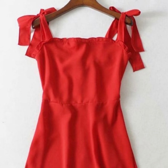 Zaful Red Ruffle Dress - Picture 1 of 3